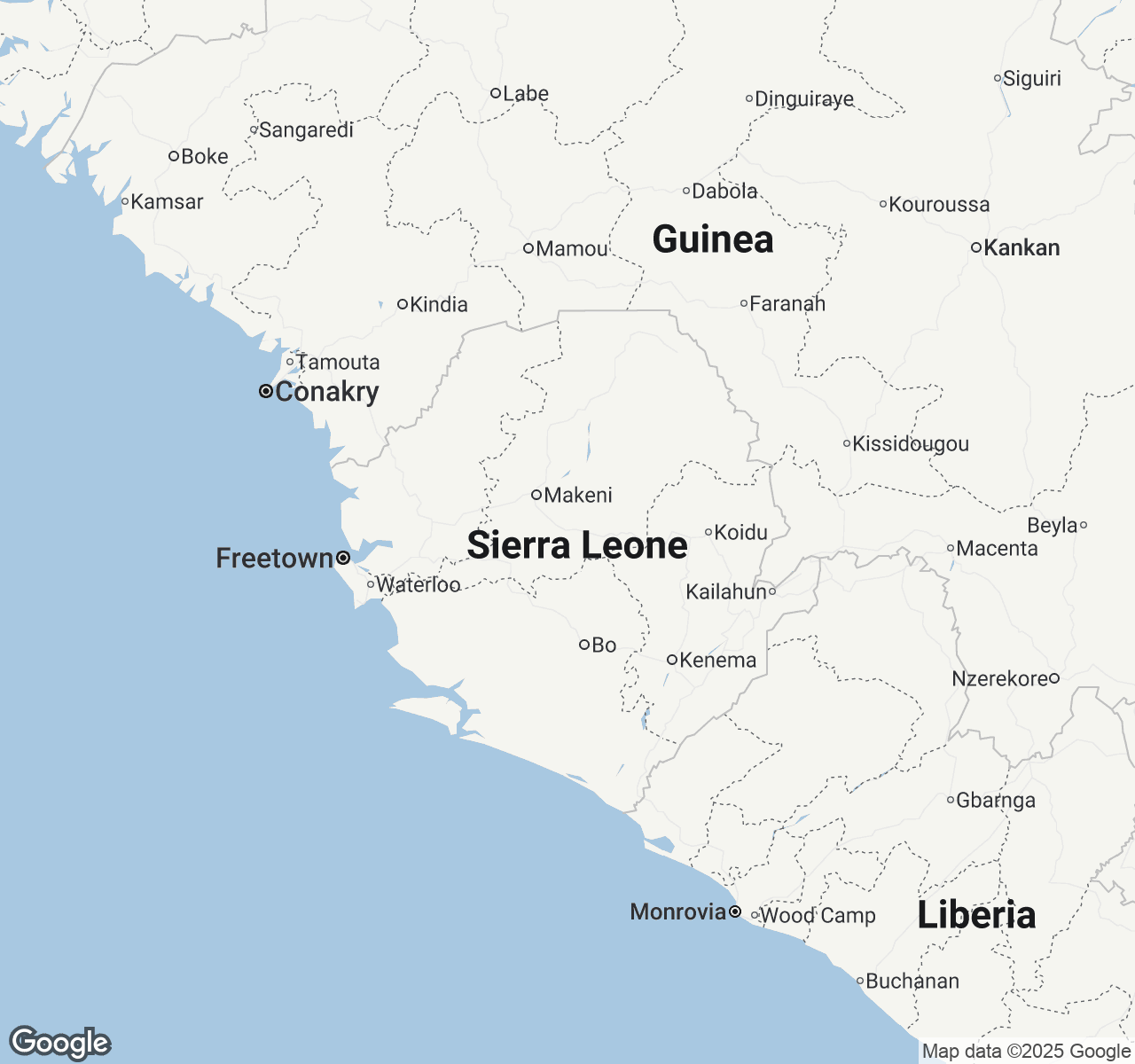 Map of Sierra Leone